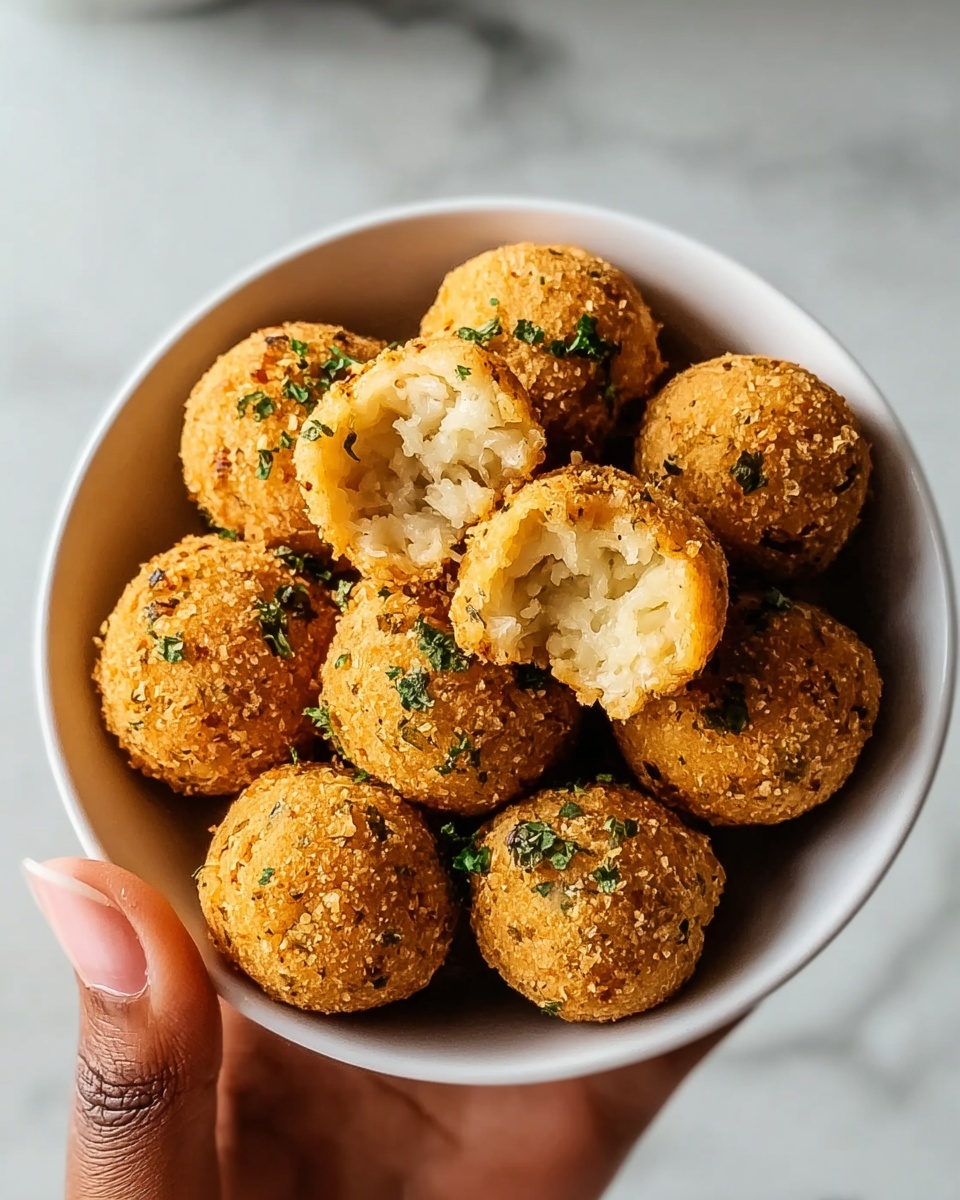 Air Fryer Cheesy Mashed Potato Balls Recipe - Recipe Image