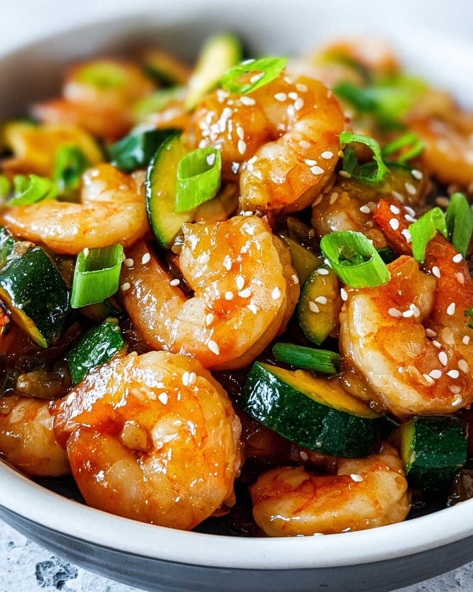Shrimp and Zucchini Stir Fry with Homemade Teriyaki Recipe - Recipe Image