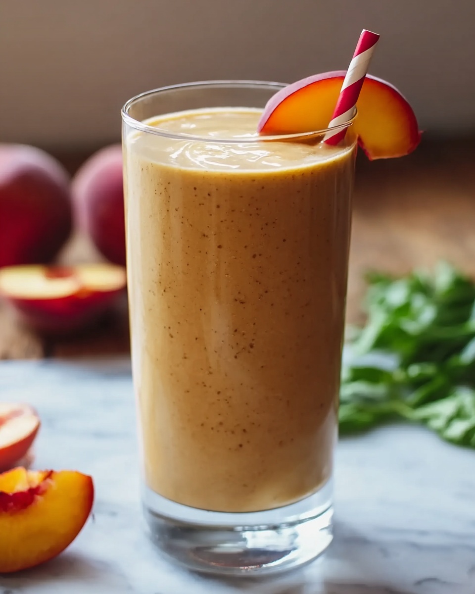 Vegan Peach Smoothie Recipe - Recipe Image