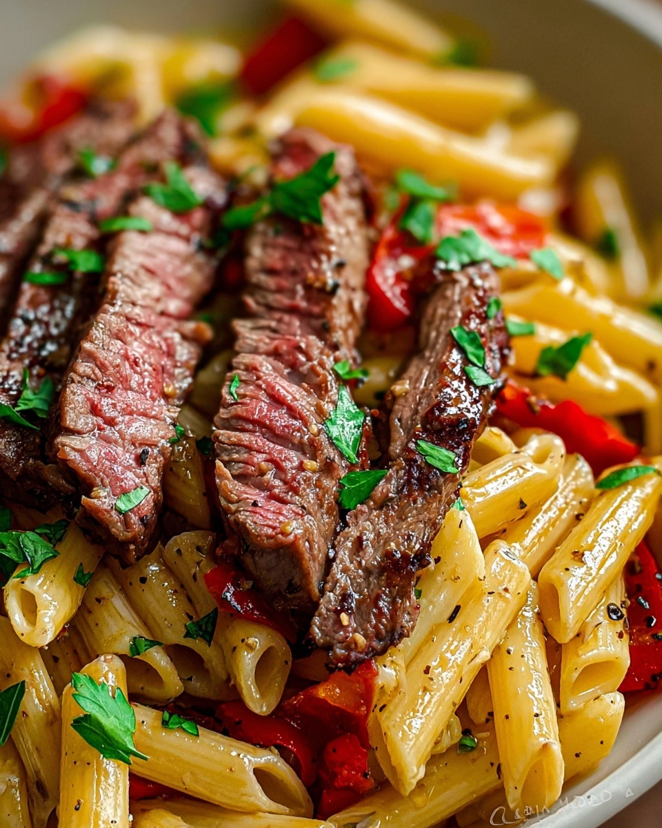 One-Pot Zesty Steak Pasta Recipe - Recipe Image