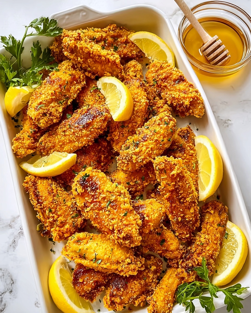 Lemon Pepper Chicken Tenders with Honey Butter Sauce Recipe - Recipe Image