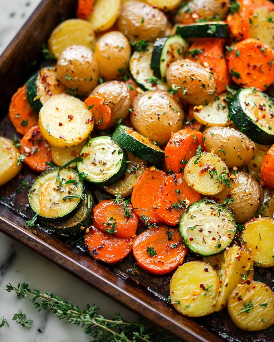 Roasted Potatoes, Carrots, and Zucchini Recipe - Recipe Image