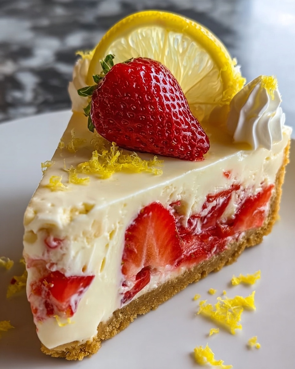 Strawberry Lemon Cheesecake Recipe - Recipe Image