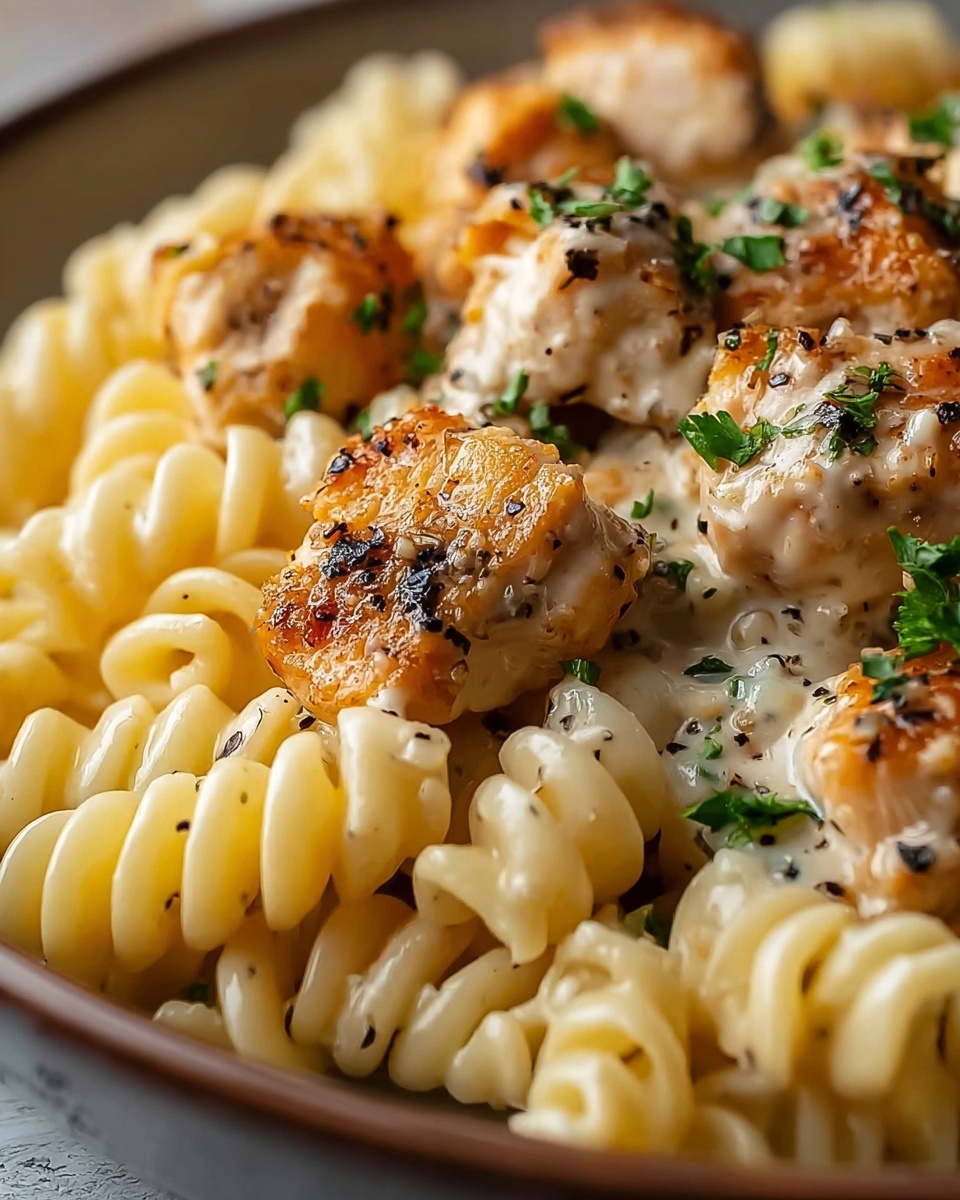 Creamy Garlic Parmesan Chicken Pasta Bake Recipe - Recipe Image