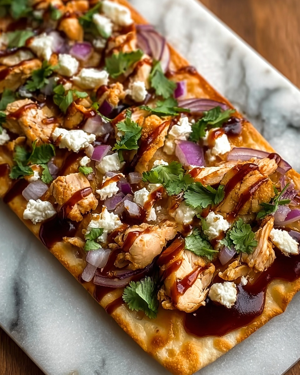 Rotisserie Chicken BBQ Flatbread Recipe - Recipe Image