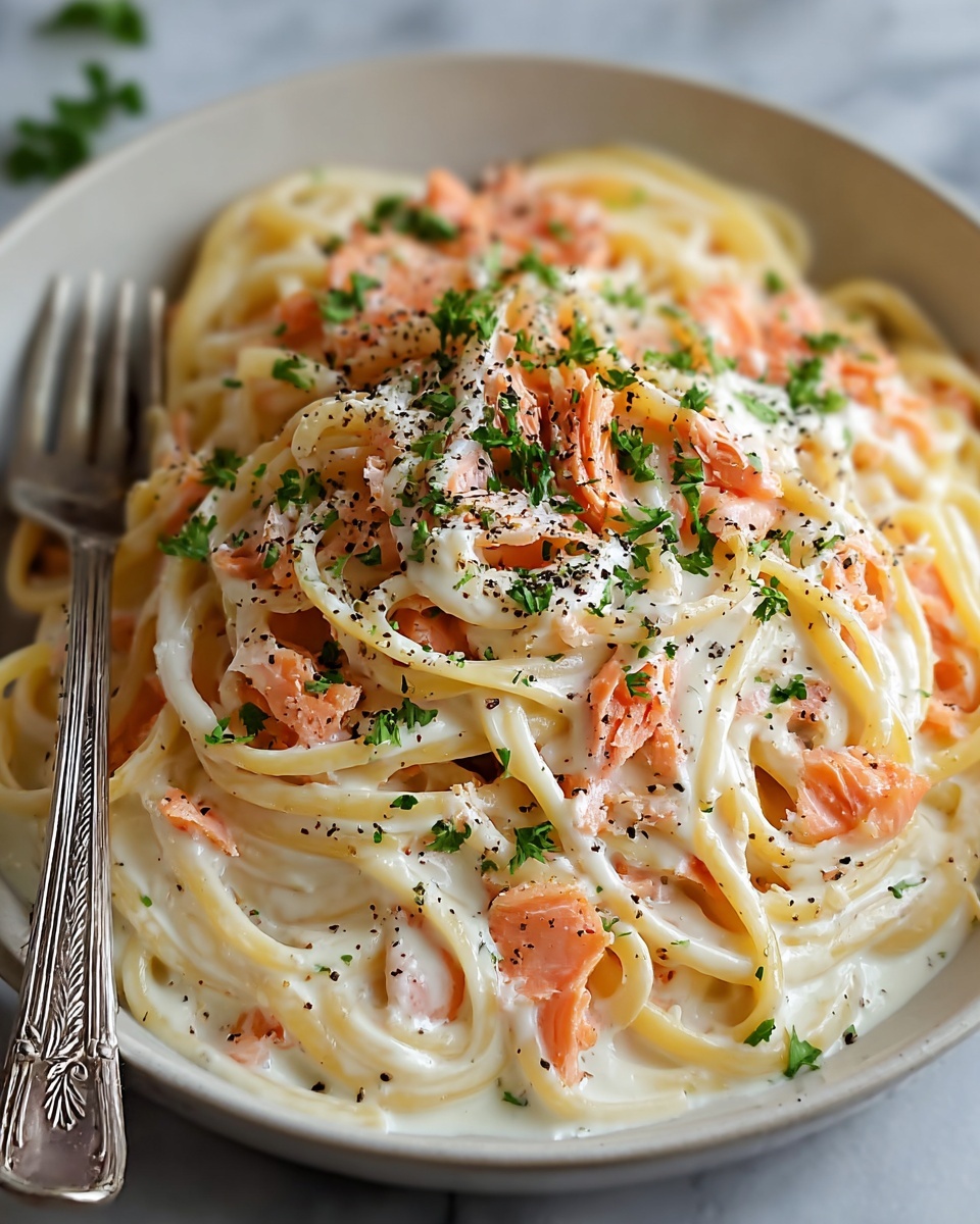 Smoked Salmon Carbonara Recipe - Recipe Image