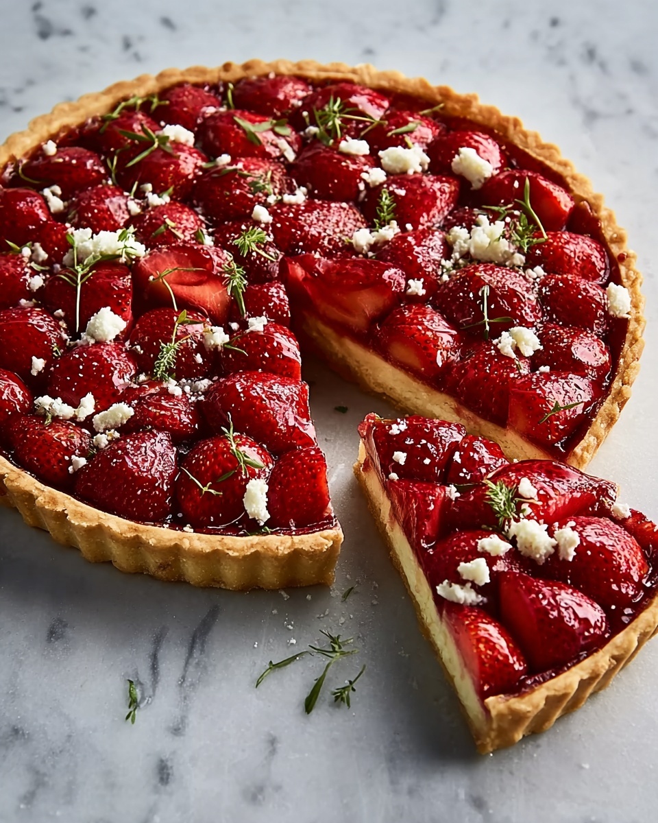 Strawberry, Feta & Thyme Tart Recipe - Recipe Image