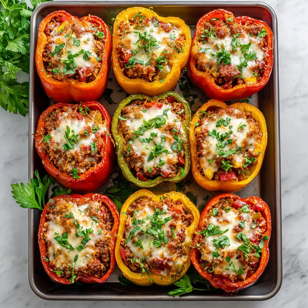 Stuffed Bell Peppers with Ground Turkey and Brown Rice Recipe - Recipe Image