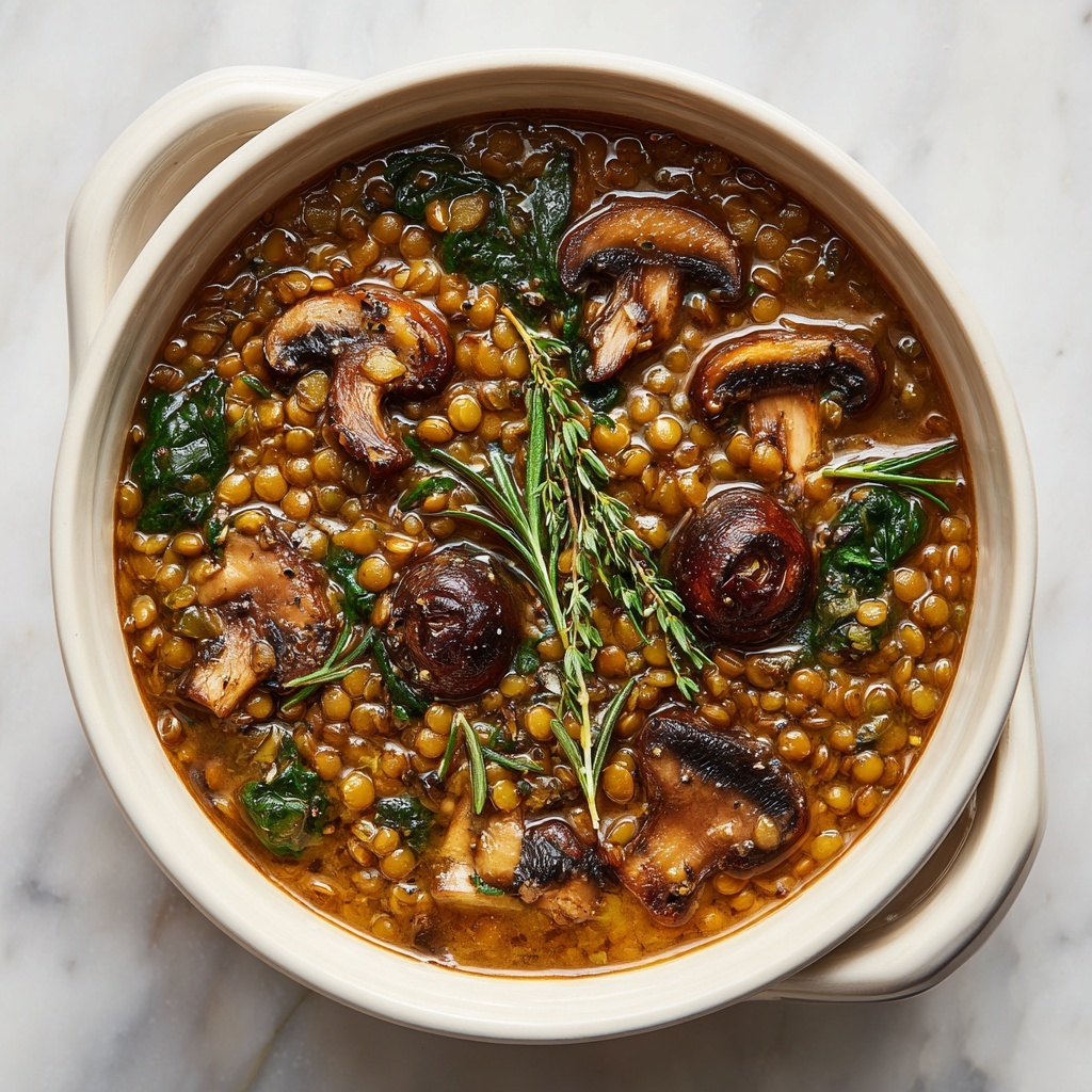 Vegan Lentil Mushroom Stew Recipe - Recipe Image