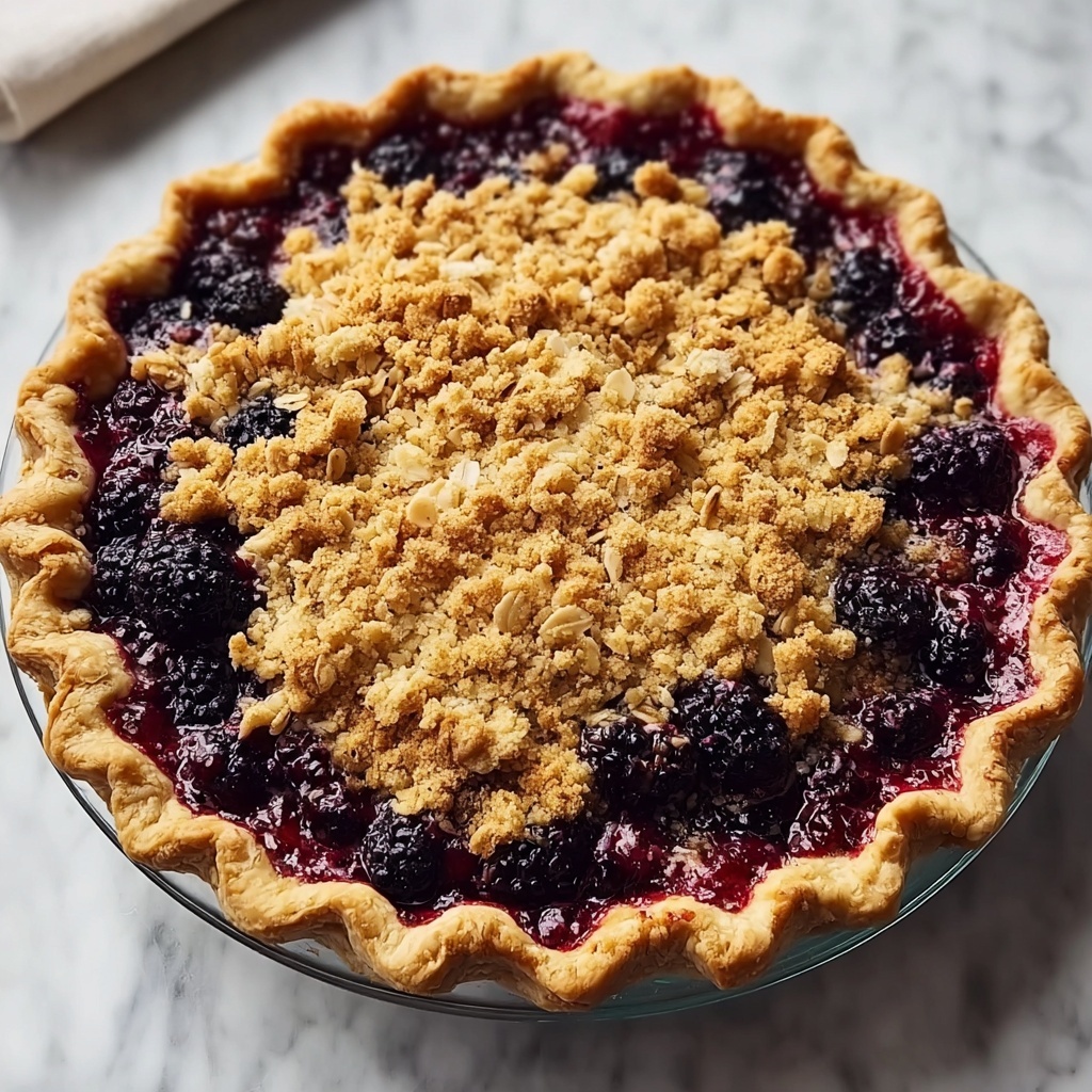 Triple Berry Rhubarb Pie Recipe - Recipe Image