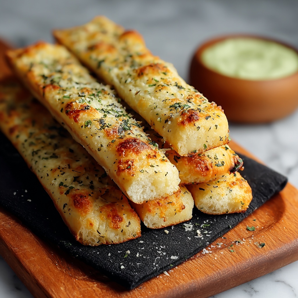 Golden Sourdough Cheesy Breadsticks Recipe - Recipe Image
