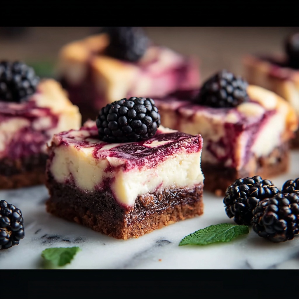 Blackberry Cheesecake Brownies Recipe - Recipe Image
