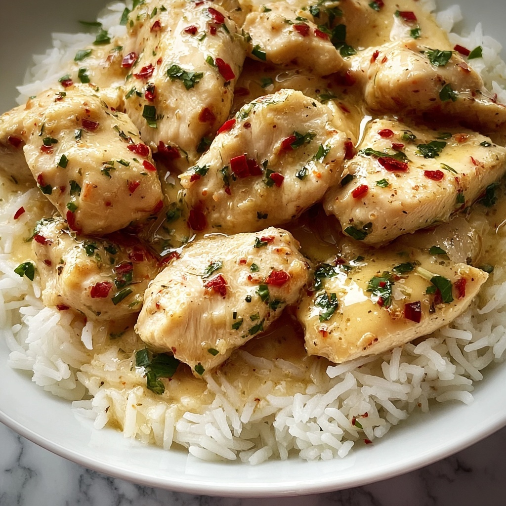 Chicken Scampi with Creamy Garlic Parmesan Rice Recipe - Recipe Image
