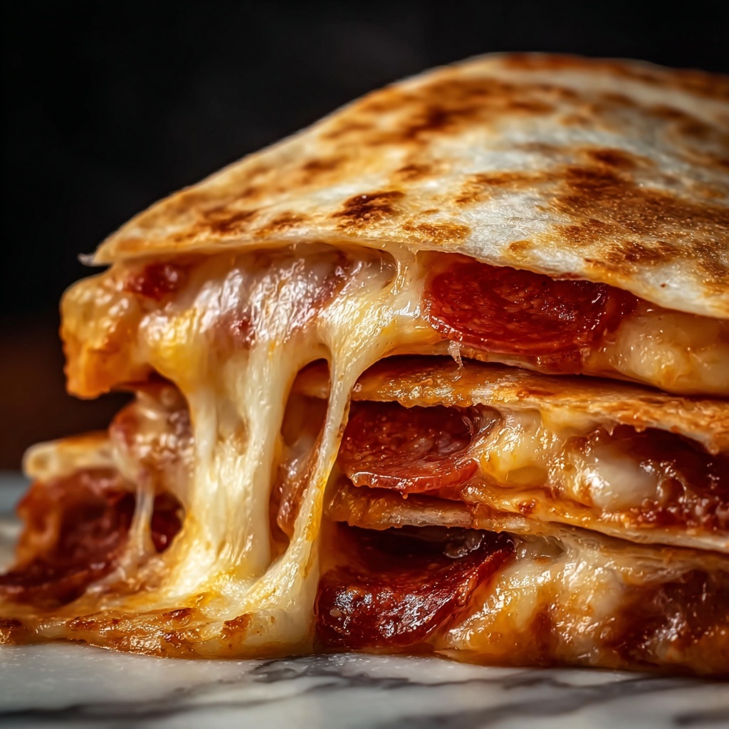Pepperoni Pizza Quesadillas Recipe - Recipe Image