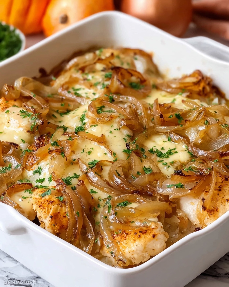 French Onion Chicken and Rice Bake Recipe - Recipe Image