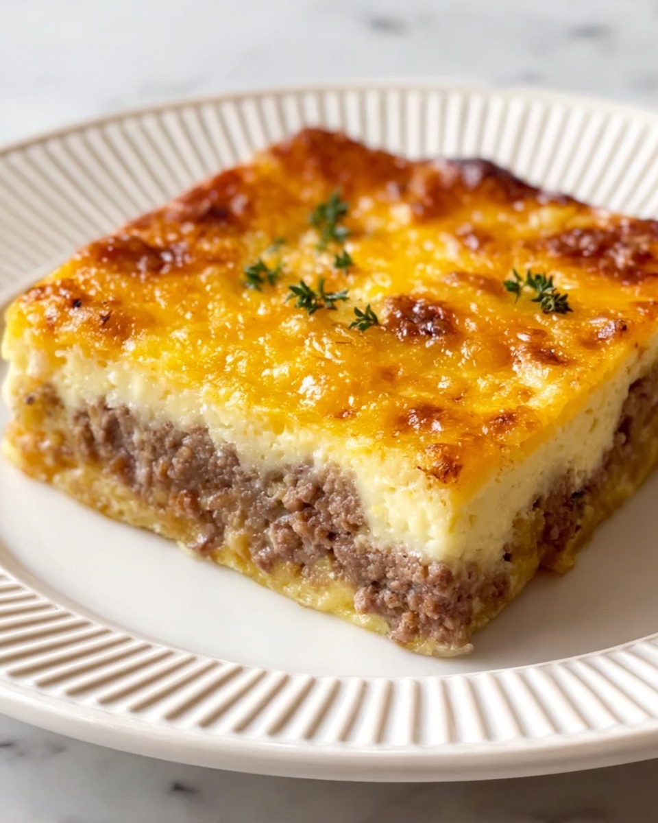 Breakfast Casserole with Crescent Rolls, Sausage, and Cheddar Recipe - Recipe Image