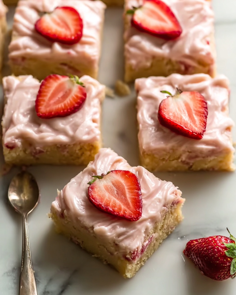 Homemade Strawberry Blondies with a Twist Recipe - Recipe Image