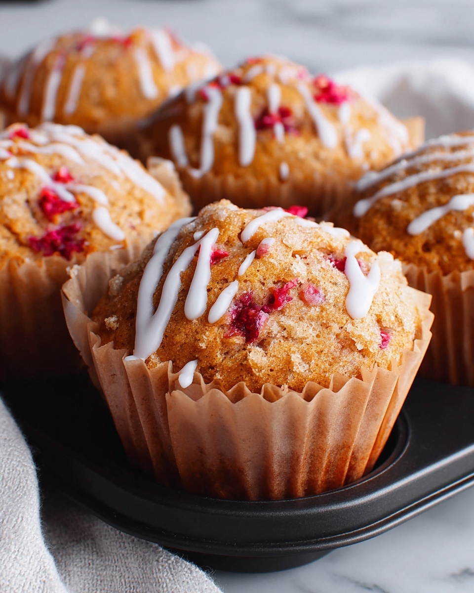 Juicy Strawberry Yogurt Muffins Recipe - Recipe Image