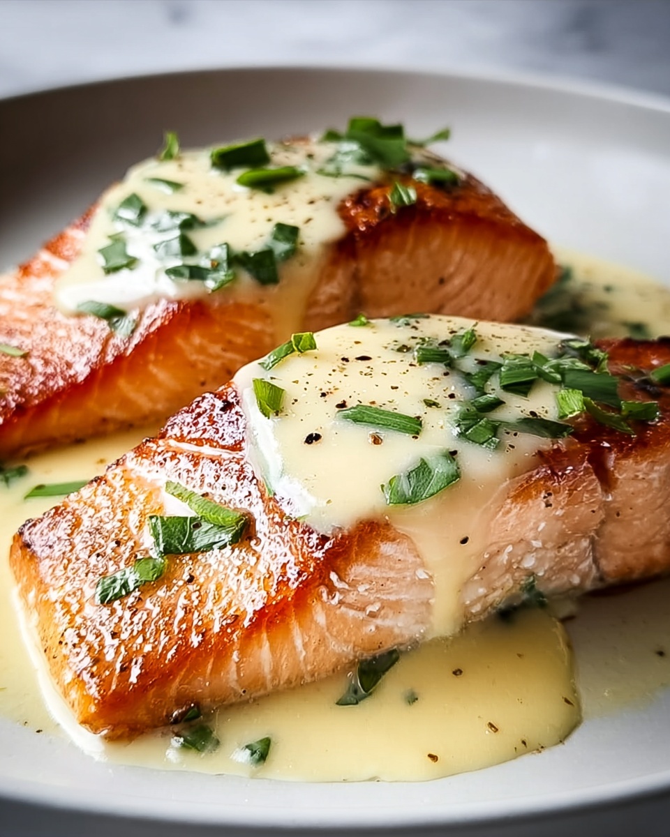 Creamy Garlic Butter Salmon Recipe - Recipe Image