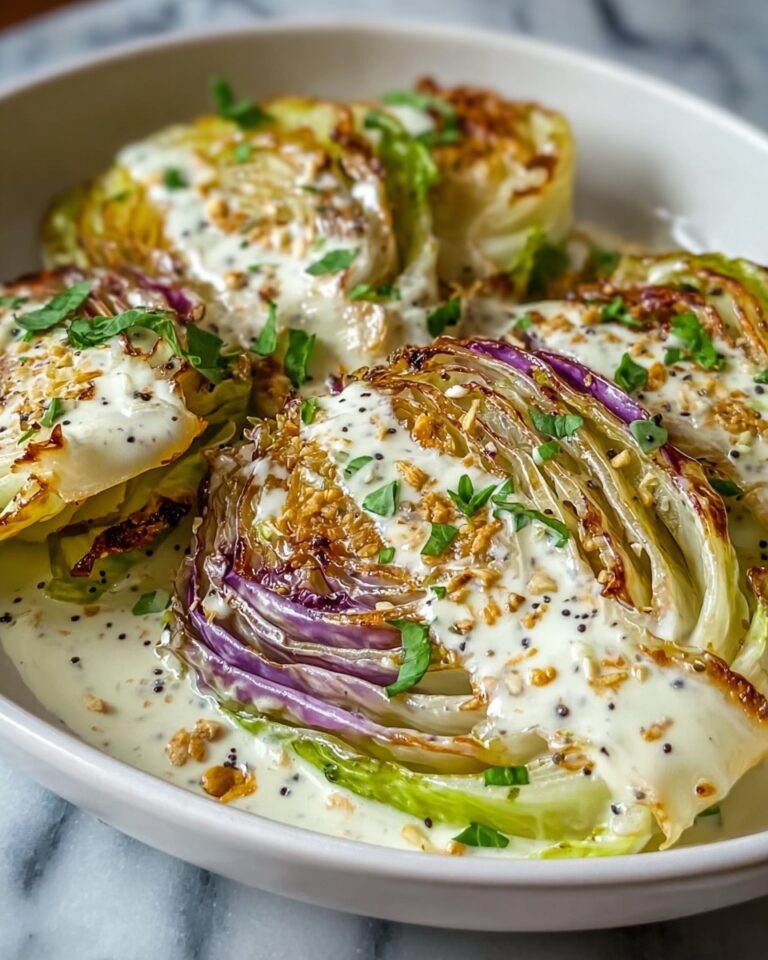 Roasted Cabbage with Creamy Yogurt Sauce Recipe