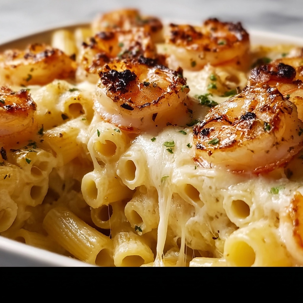 Garlic Shrimp Pasta Bake Recipe - Recipe Image