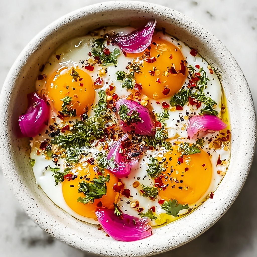 Turkish Eggs with Garlic Yogurt and Spiced Drizzle Recipe - Recipe Image