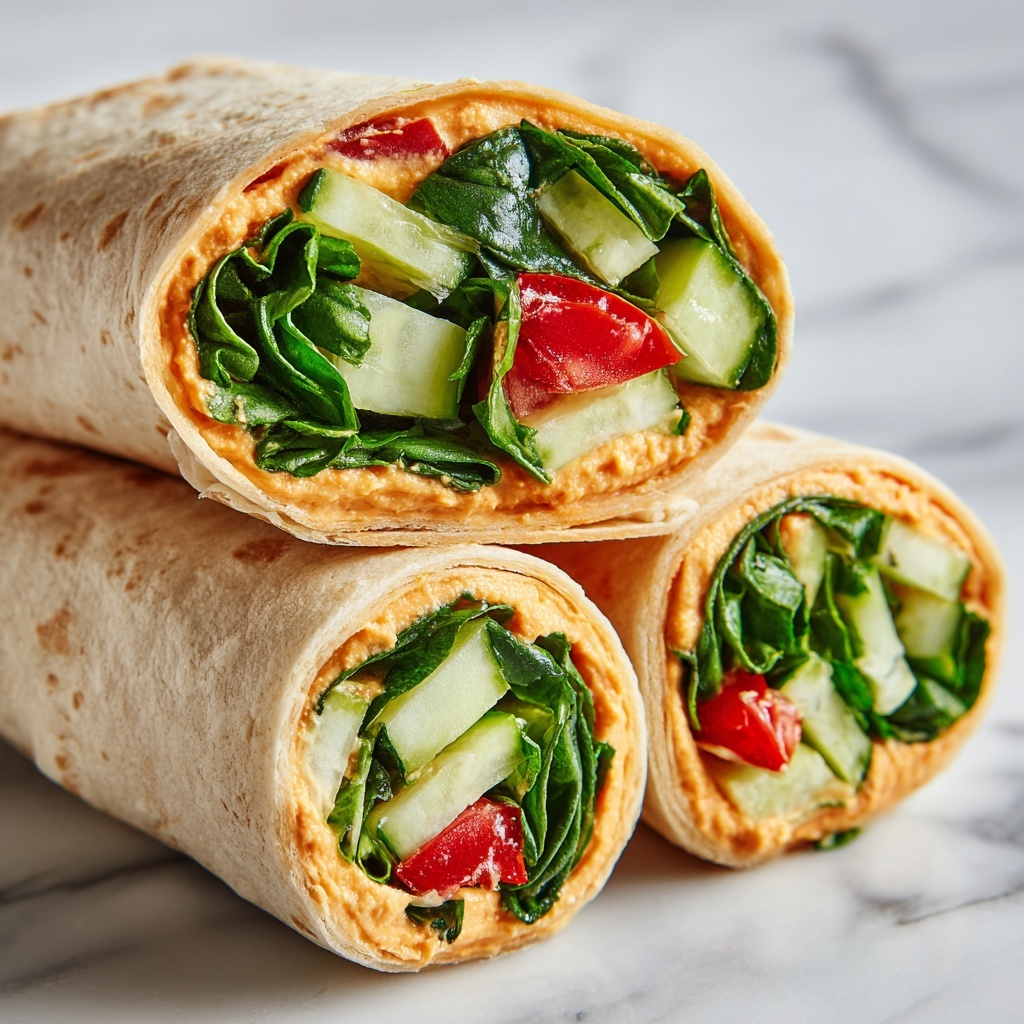 Veggie Hummus Wraps Recipe - Recipe Image