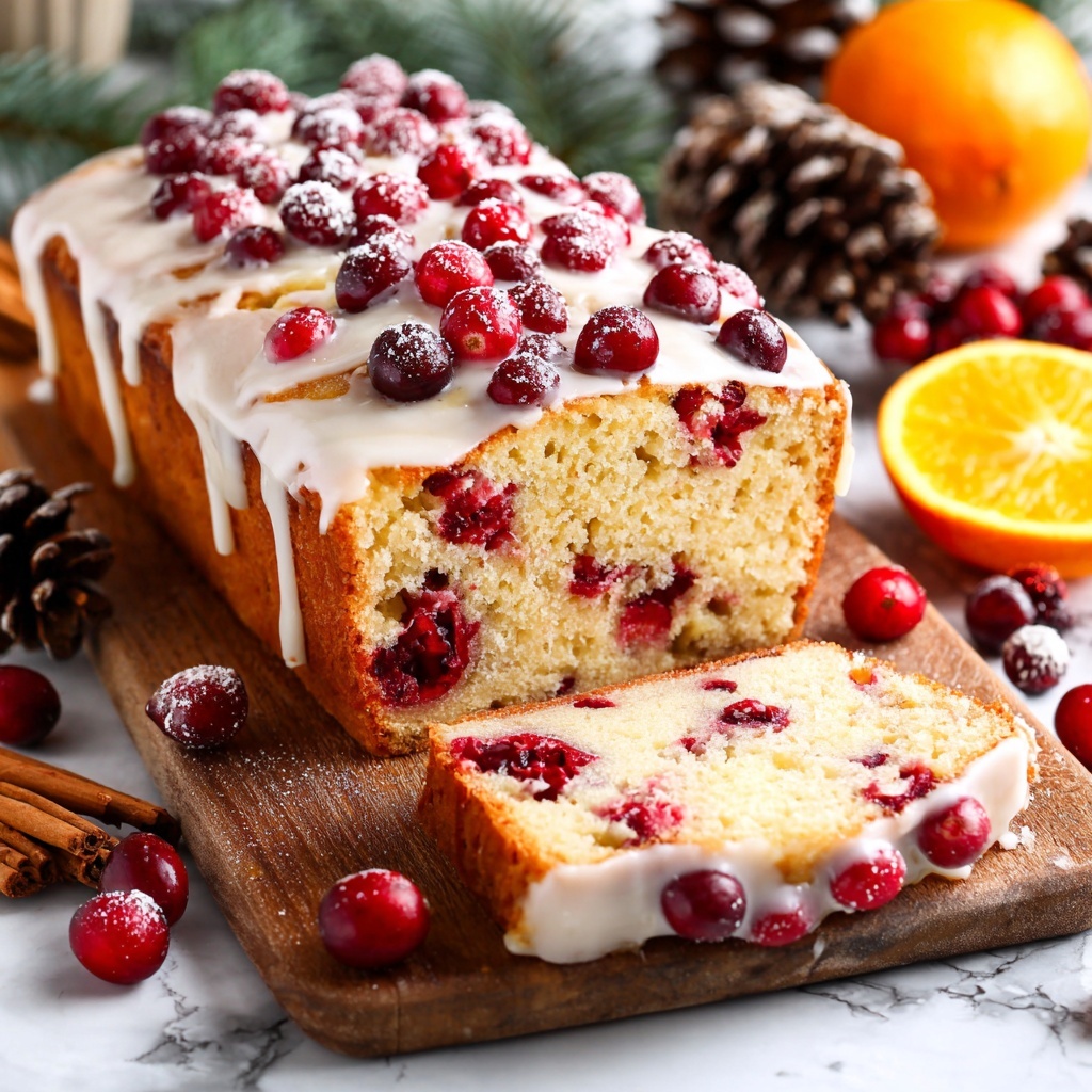Cranberry Orange Bread with Glaze Recipe - Recipe Image