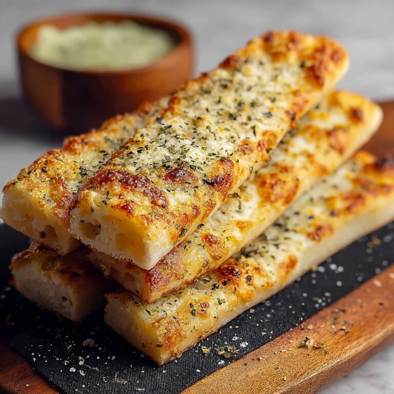 Golden Sourdough Cheesy Breadsticks Recipe