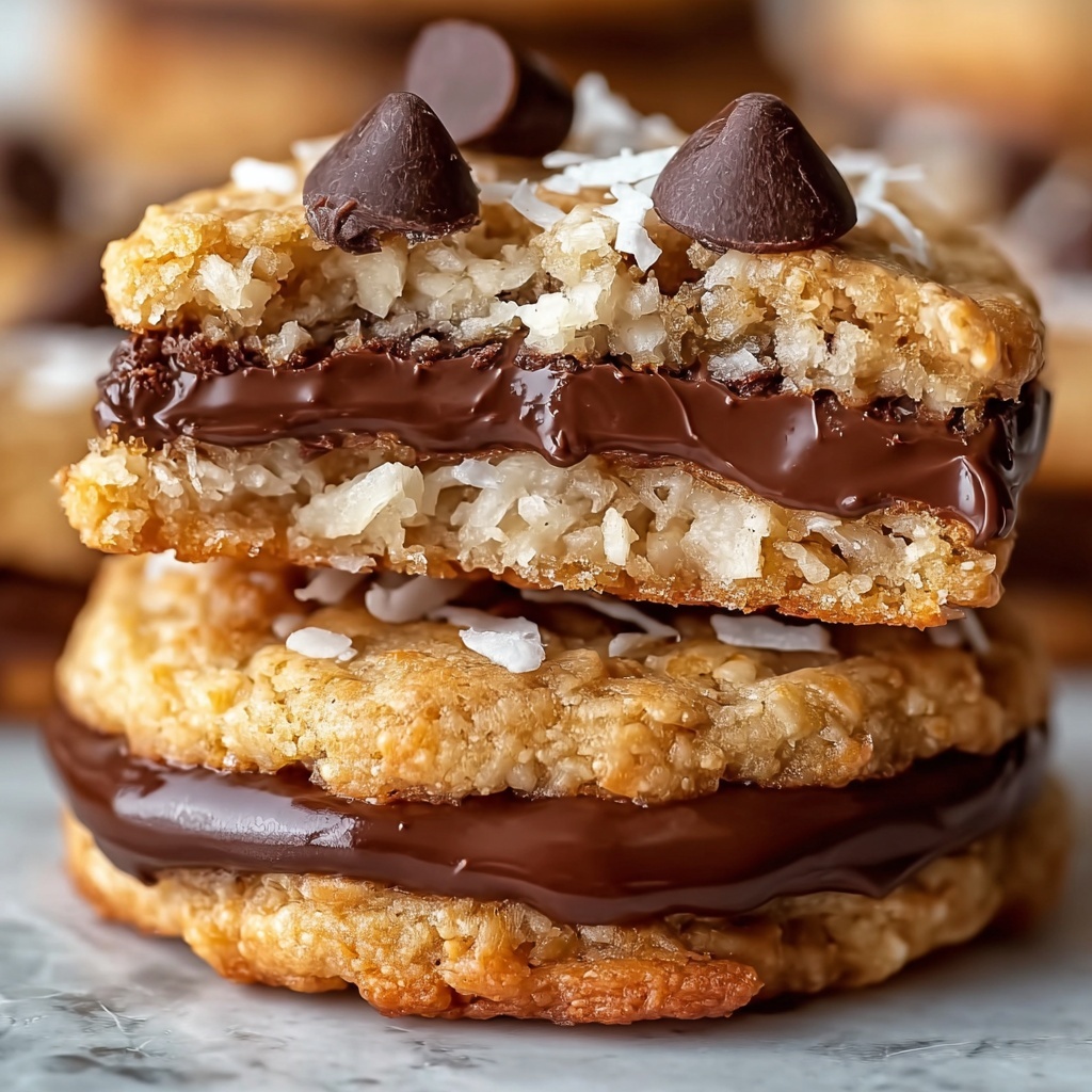 Chocolate Chip Coconut Sandwich Cookies Recipe - Recipe Image