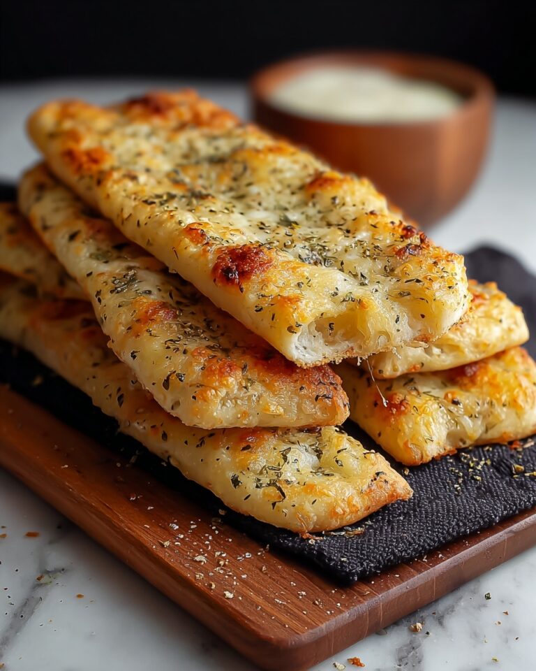 Golden Sourdough Cheesy Breadsticks Recipe