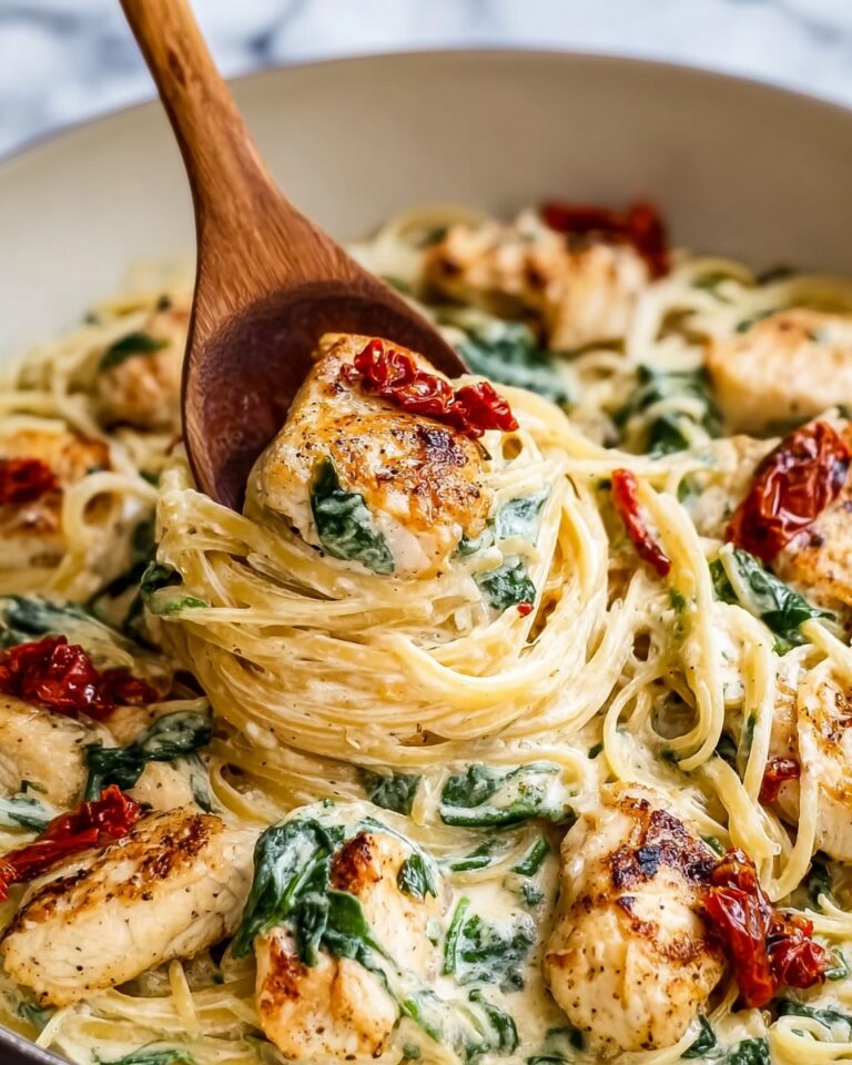 Tuscan Chicken and Spaghetti Squash Skillet with Sun-Dried Tomatoes and Spinach Recipe