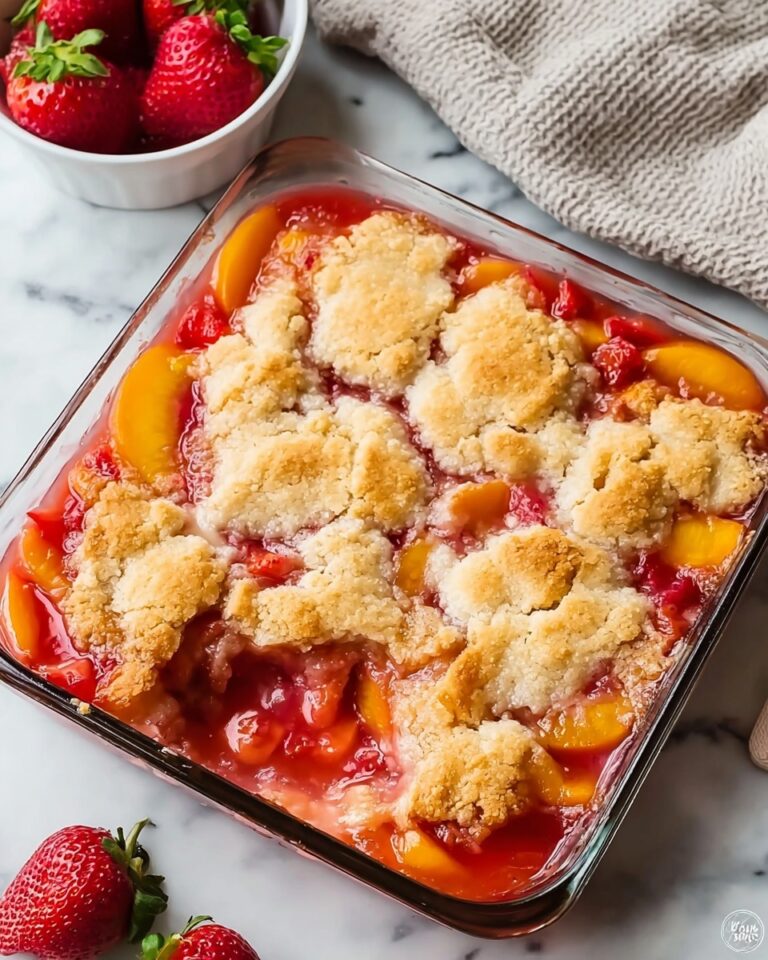 Homemade Strawberry Peach Cobbler Recipe