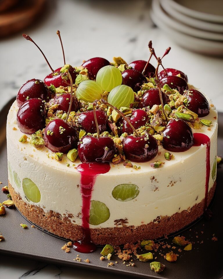 Luscious Lemon-Lime Cherry Pistachio Cheesecake Recipe