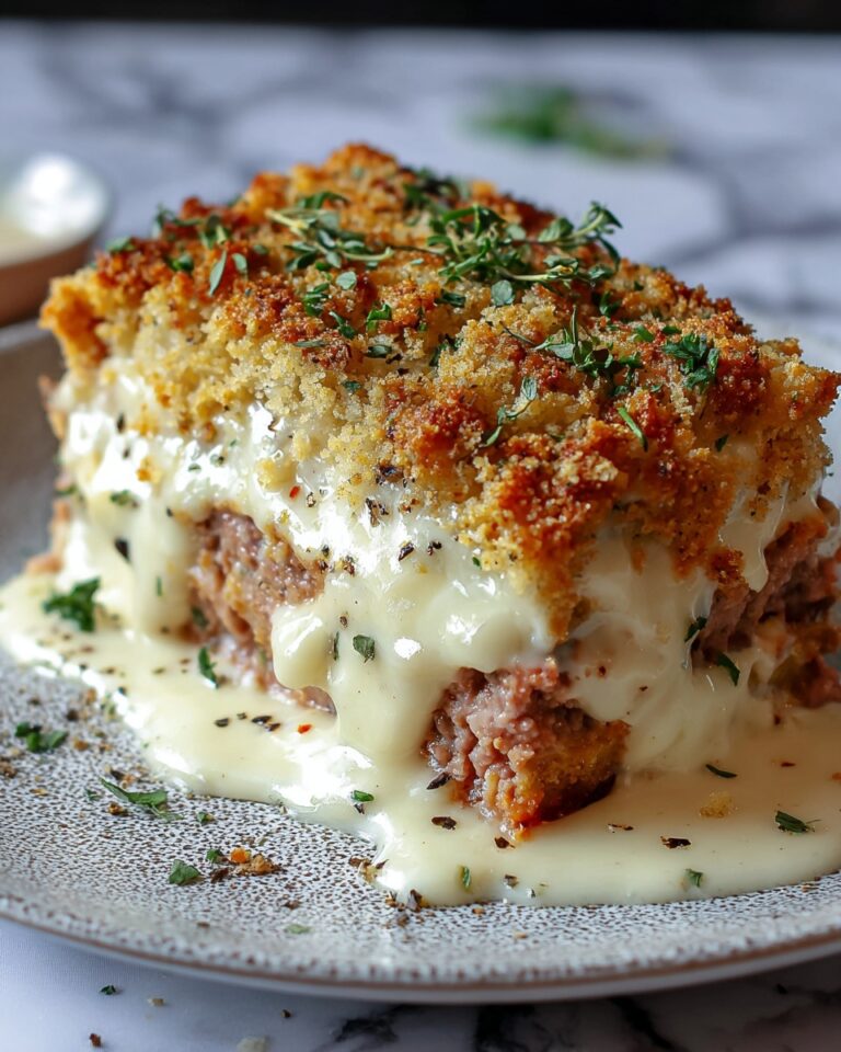 Chicken Cordon Bleu Meatloaf with Creamy Dijon Gravy Recipe