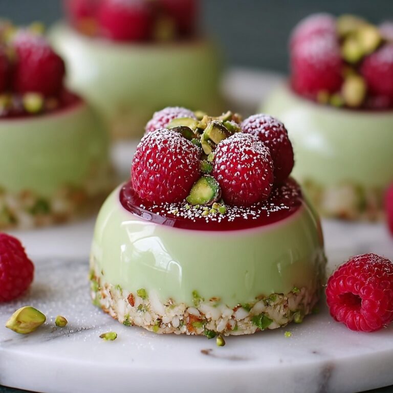 Pistachio & Raspberry Cheesecake Domes Recipe