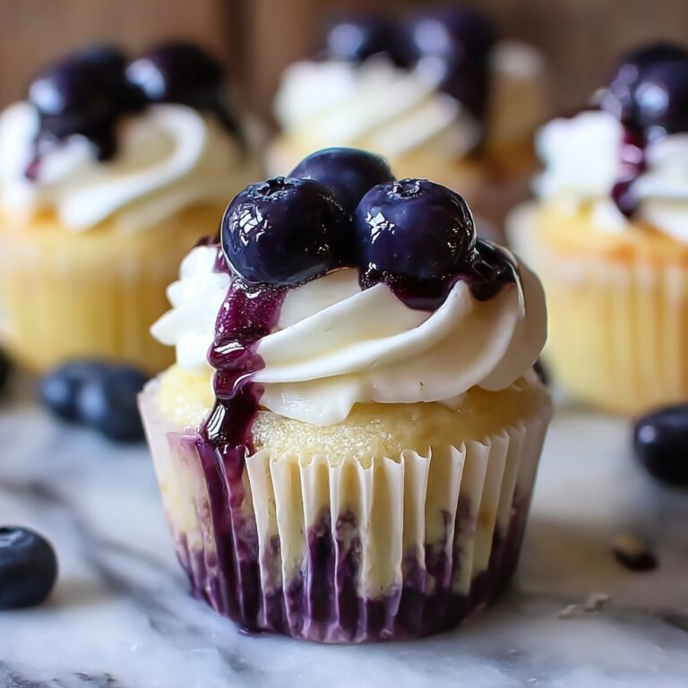 White Chocolate Blueberry Cheesecake Cupcakes Recipe
