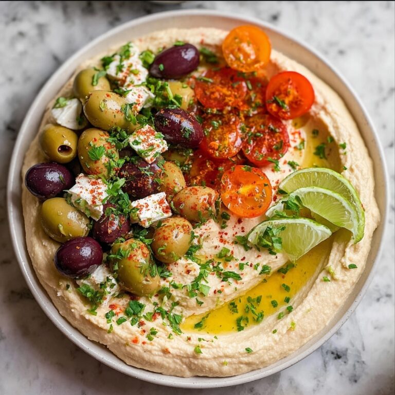 Greek Style Loaded Hummus Recipe
