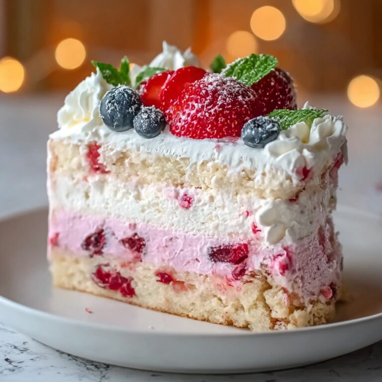 Unicorn No-Bake Strawberry Split Cake Recipe