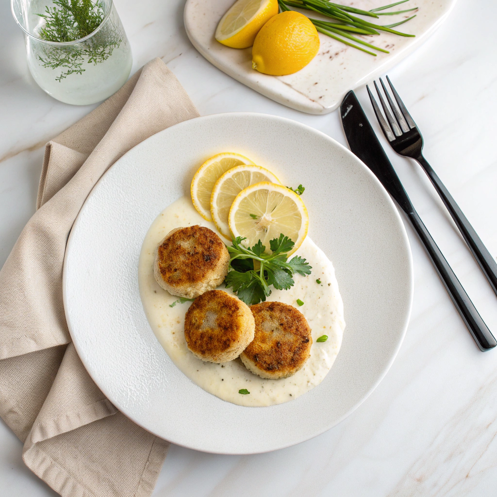 Easy Chickpea Patties with Lemon Garlic Aioli Recipe - Recipe Image