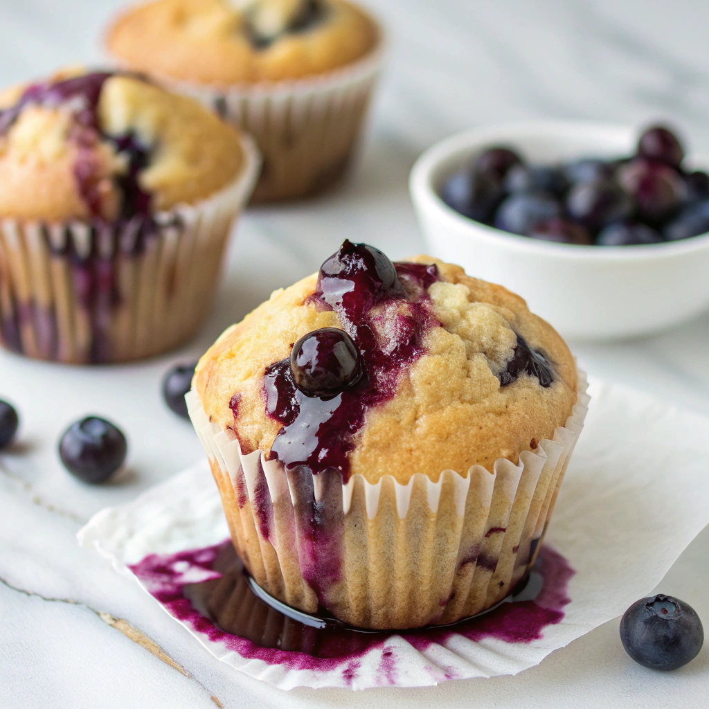 Blueberry Muffins with Lemon Zest and Sugar Topping Recipe - Recipe Image