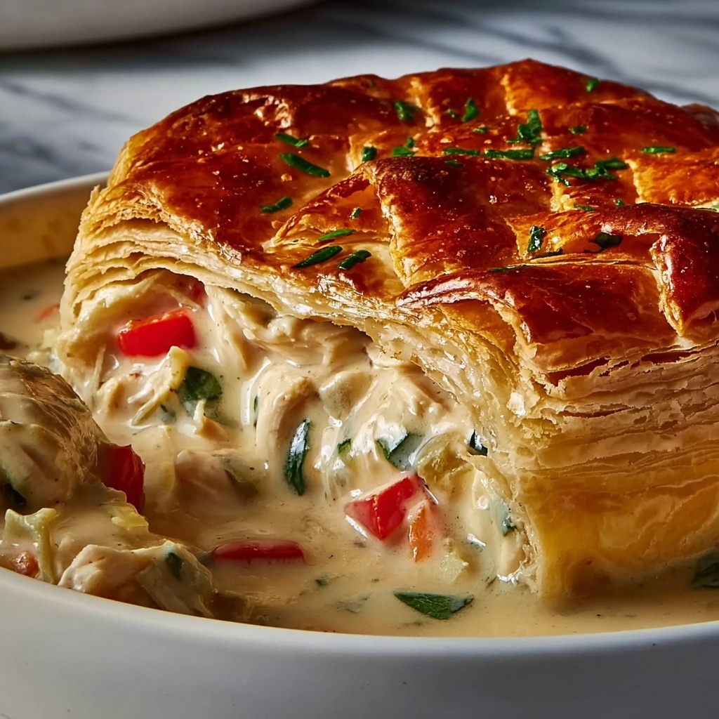 Chicken Pot Pie Crescent Braid Recipe - Recipe Image