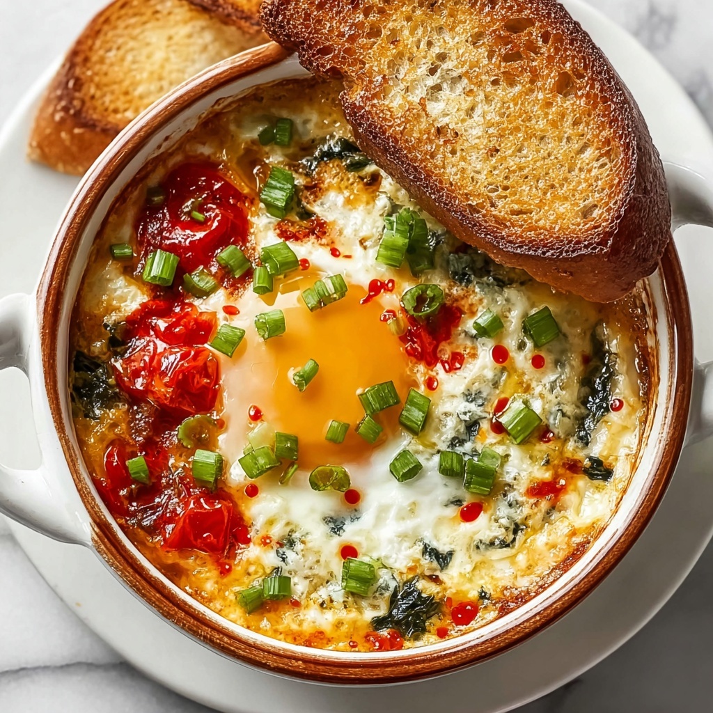 Baked Feta Eggs Breakfast Recipe - Recipe Image