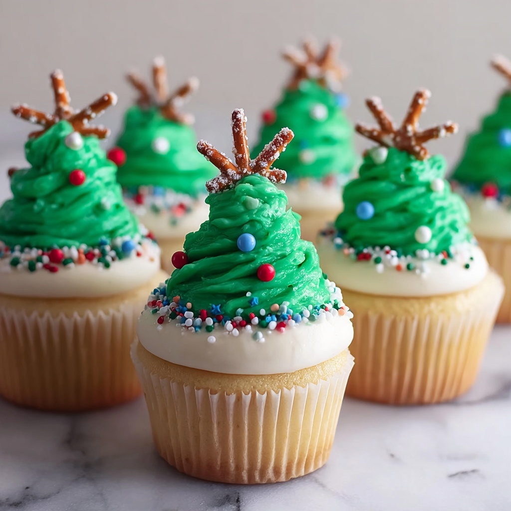 Christmas Tree Cupcakes Recipe - Recipe Image