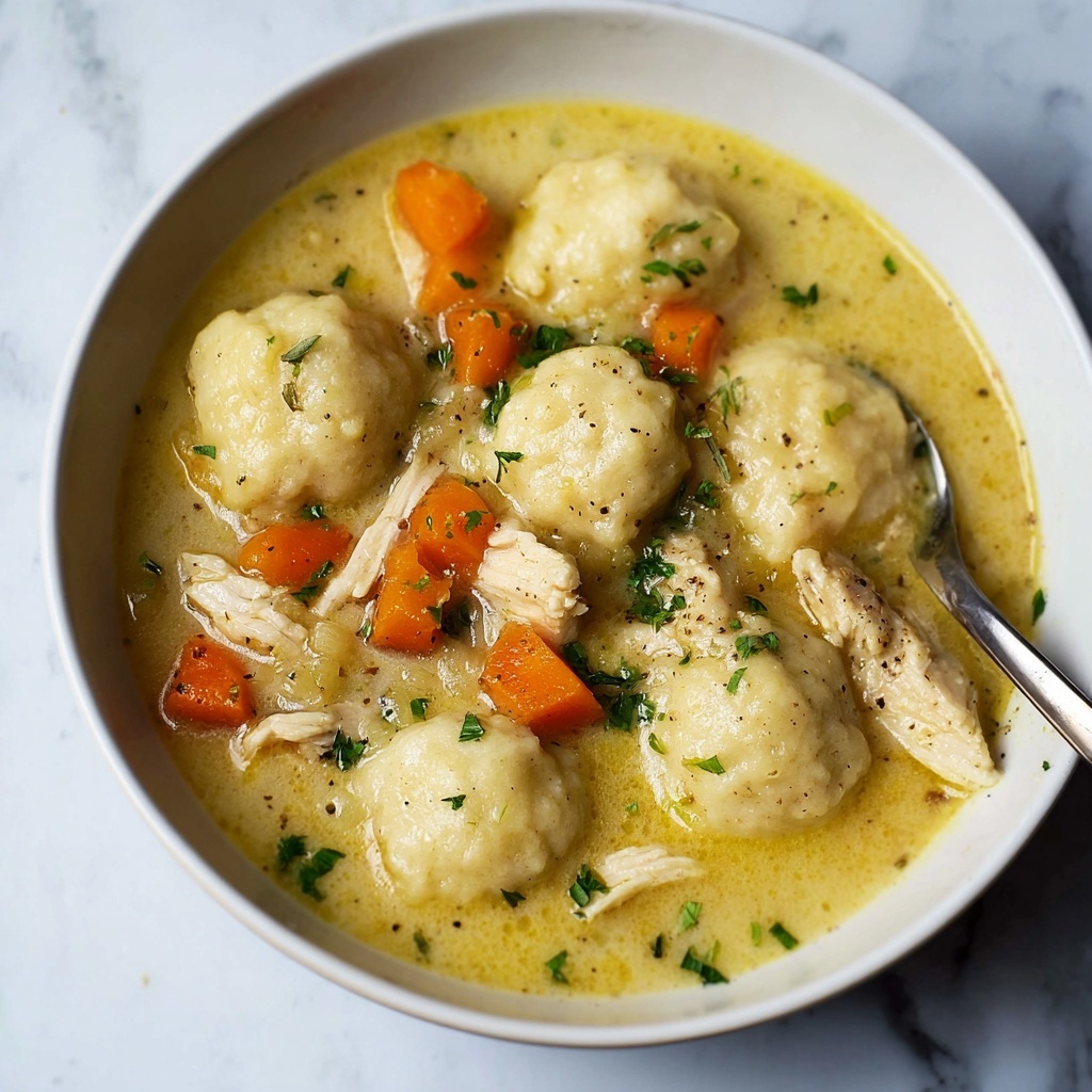 Creamy Chicken Stew and Dumplings Recipe - Recipe Image