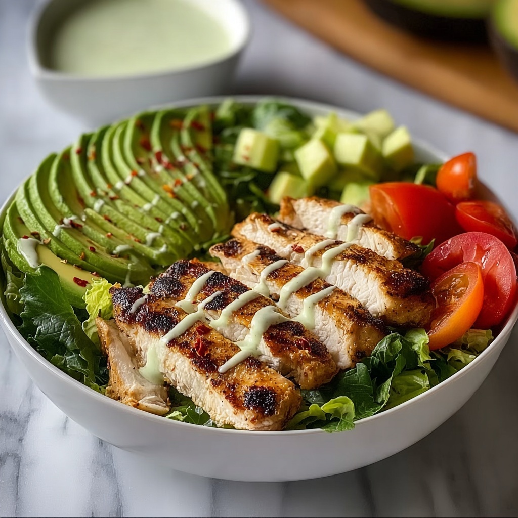 Grilled Chicken & Avocado Salad Bowl Recipe - Recipe Image