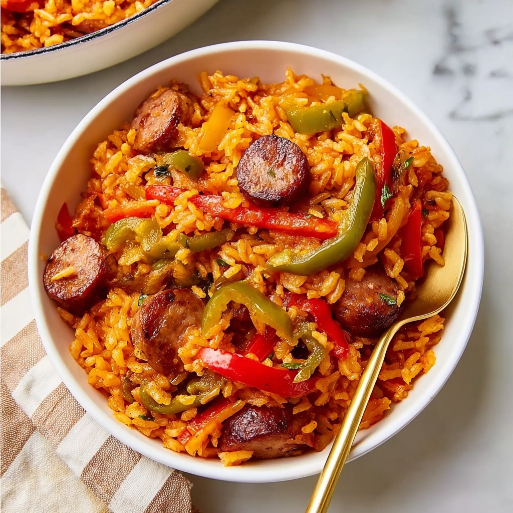 Smoked Sausage and Peppers with Rice Recipe - Recipe Image