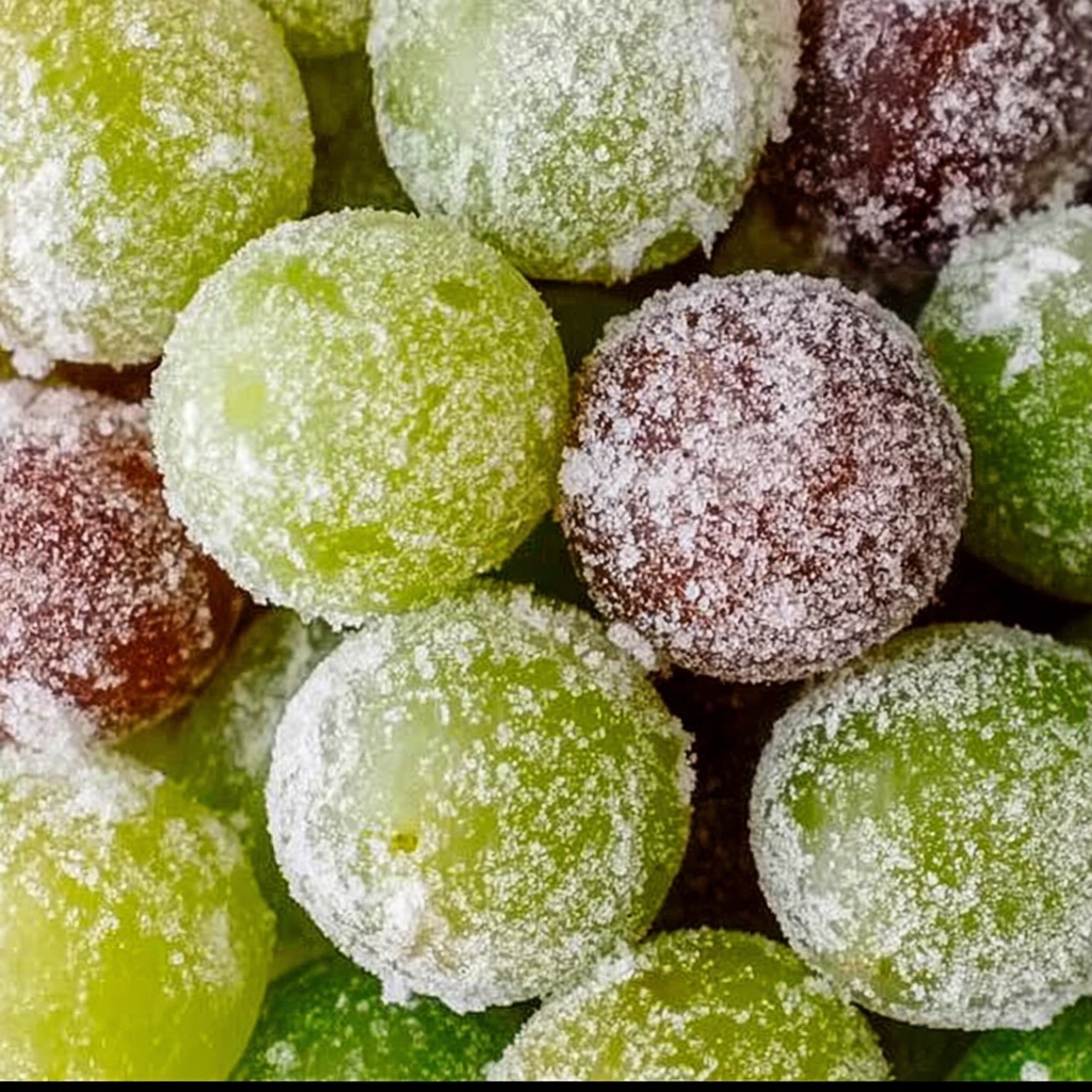 Healthy Sour Candy Frozen Grapes Recipe - Recipe Image