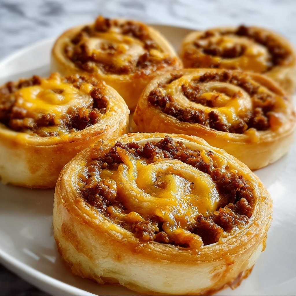 Sausage and Cheddar Crescent Roll Pinwheels Recipe - Recipe Image