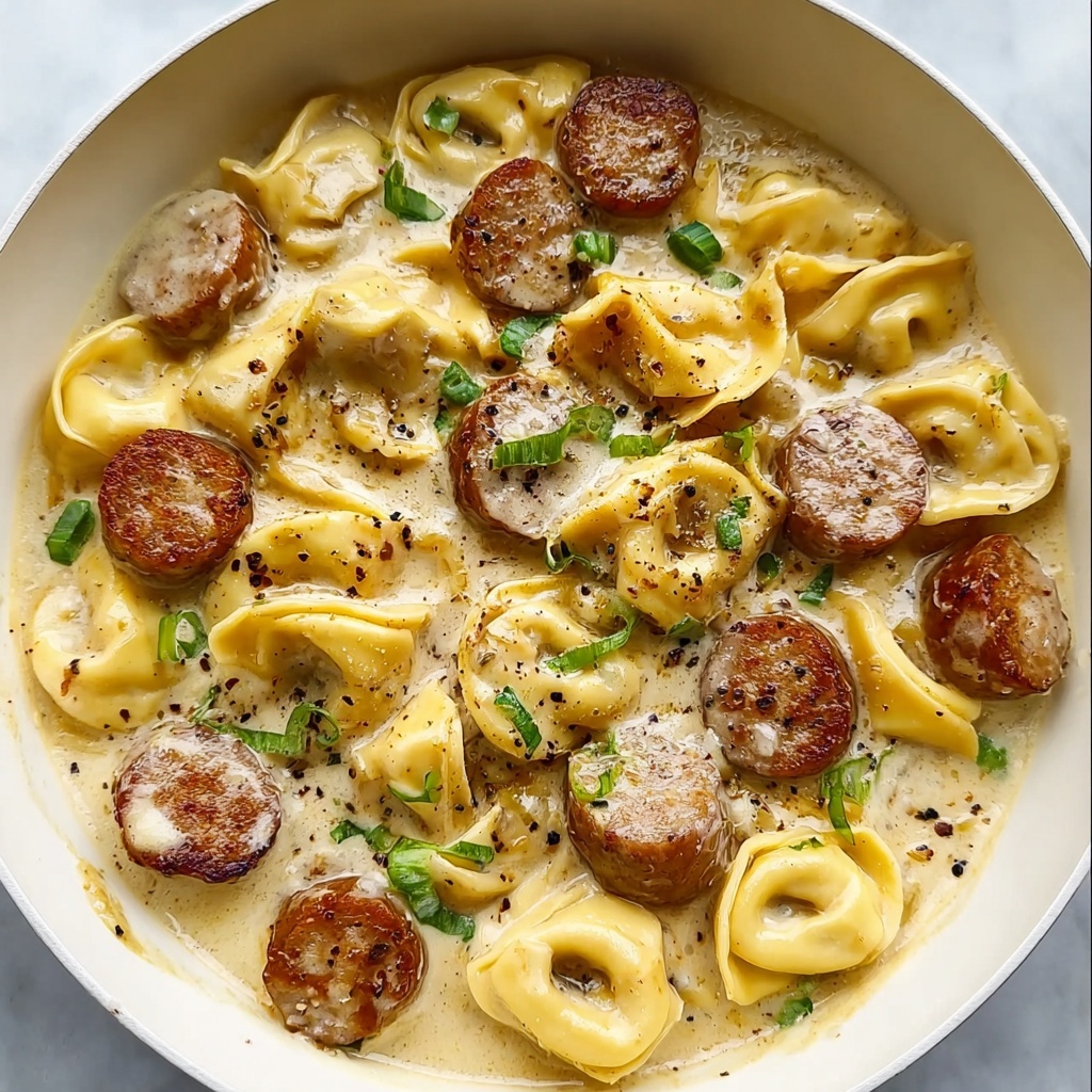 Sausage Tortellini Alfredo Recipe - Recipe Image